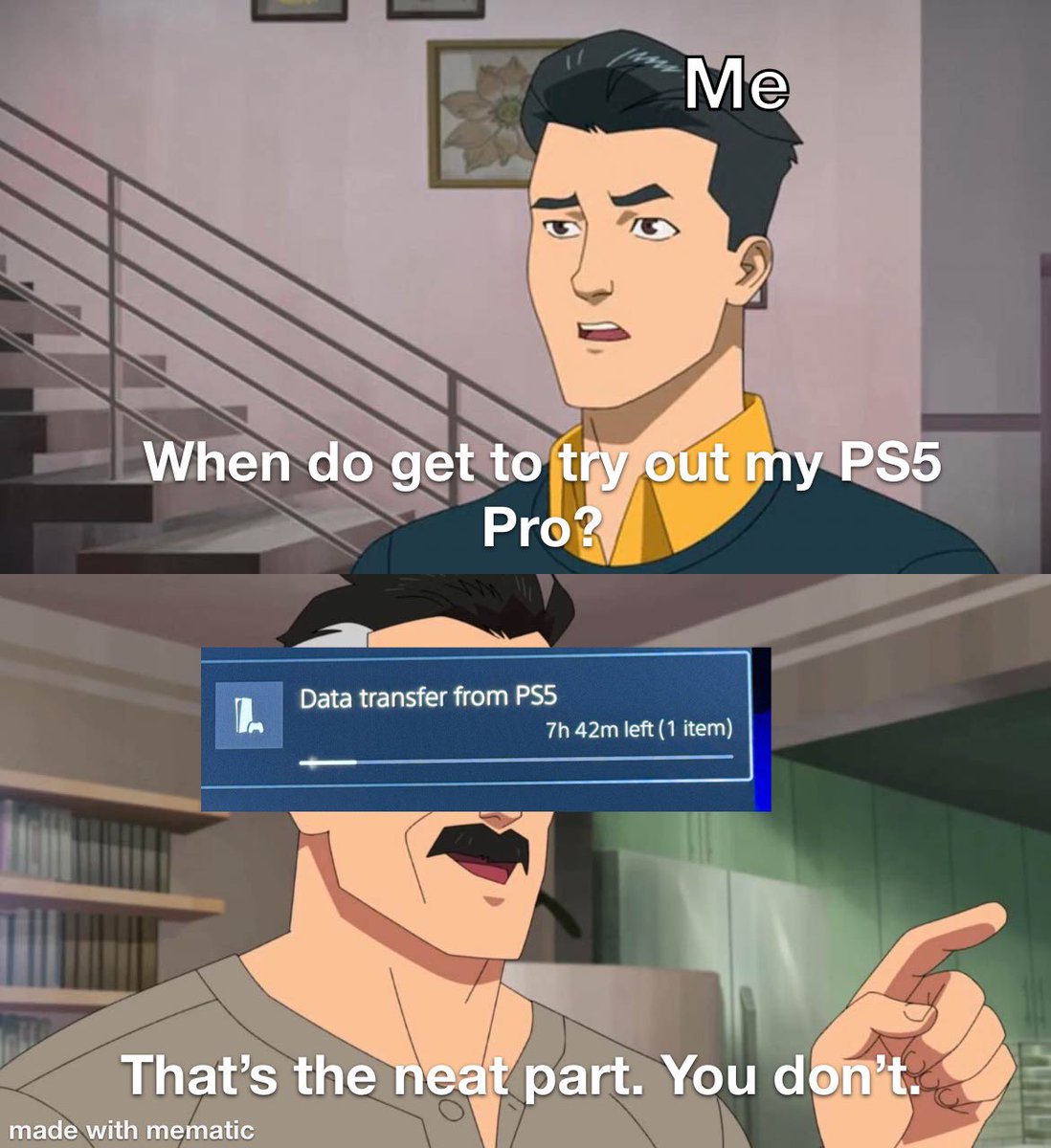 My experience with #PS5Pro so far. 😂