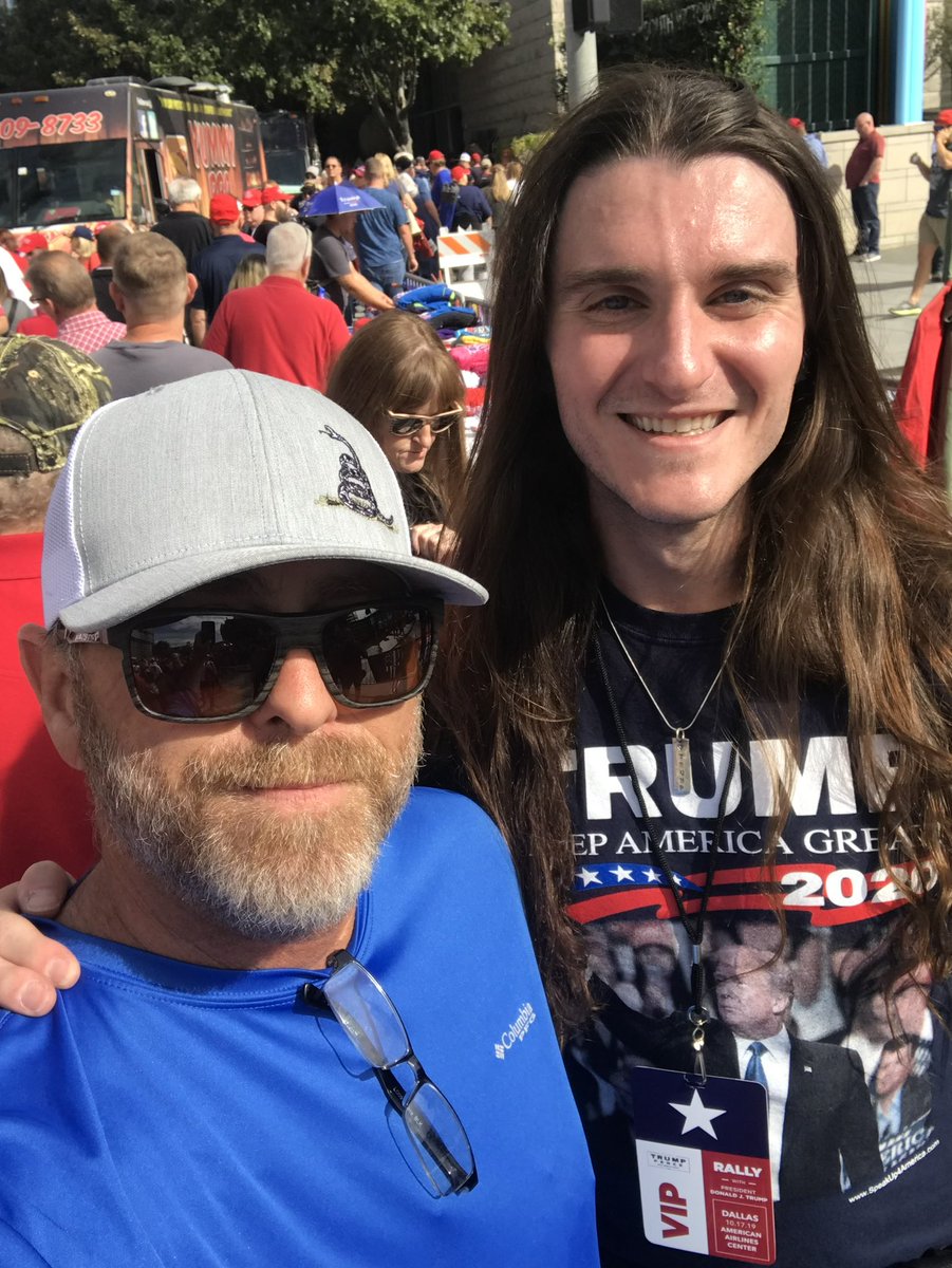 <a href="/ScottPresler/">ThePersistence</a> <a href="/realDonaldTrump/">Donald J. Trump</a> I’ve had your back for a long time my friend!  Thank you for saving our great country my brother!  This was in Dallas!