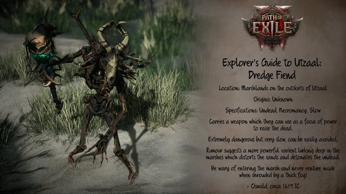 In Path of Exile 2, Treasure Hunter Oswald has been exploring the Utzaal region in search of hidden riches, but there's more than just caches of loot lurking in Wraeclast! Check out Oswald's journal entries for some of the monsters he has encountered on his quest.