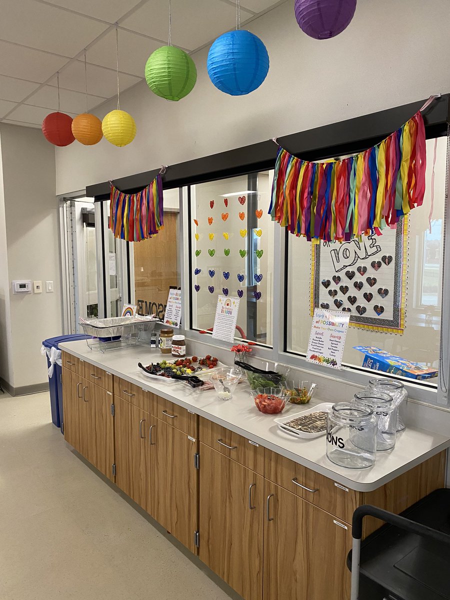 Delicious crepes and fixin’s for breakfast today thanks to our wonderful <a href="/FamiLeePTO/">Lee PTO</a> !   <a href="/NetZeroLee/">Richard J. Lee Elementary</a> 
#RJLyear11 #NoPlaceLikeLee