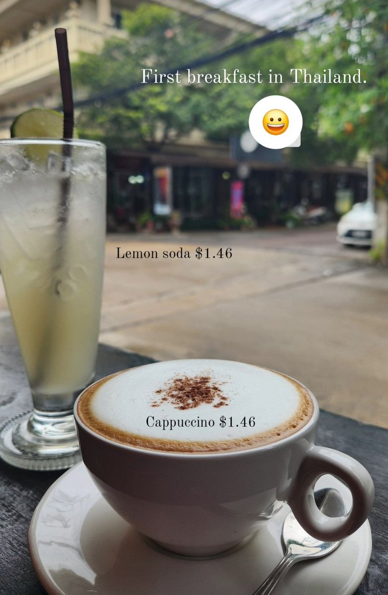 WanderingHartz's tweet image. First breakfast in Thailand!