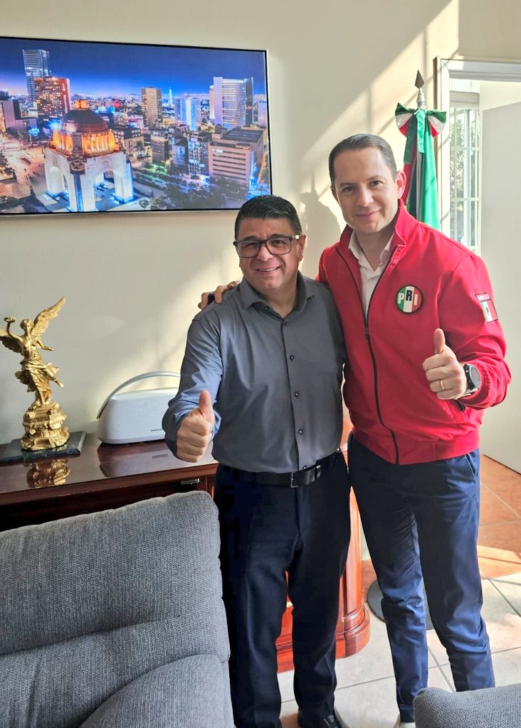 jlvillalobosg's tweet photo. Reunión de trabajo con el Presidente del @PRICDMX_ mi amigo el Dip. @BetanzosOficial para revisar el Programa de Afiliación y Credencialización en la capital del país, vamos al reencuentro con nuestra militancia como lo ha instruido nuestro Presidente Nacional @alitomorenoc. https://t.co/BiUTzFKiCF