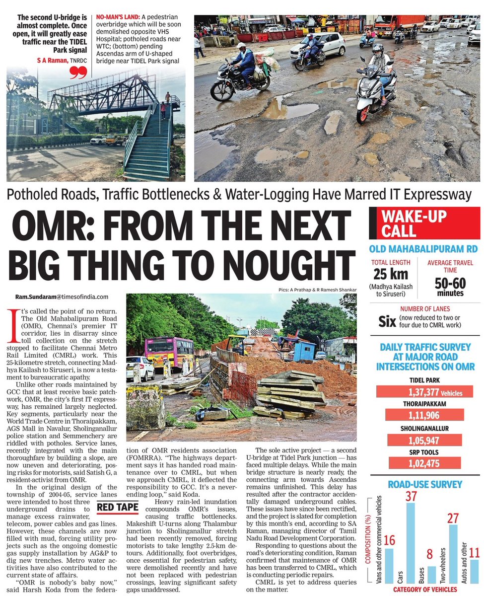 Thanks <a href="/TOIChennai/">TOIChennai</a> <a href="/timesofindia/">The Times Of India</a> 
<a href="/ramsundaramTOI/">Ram M Sundaram</a> for telling our story! Hopefully <a href="/cmrlofficial/">Chennai Metro Rail</a> <a href="/ChennaiTraffic/">Greater Chennai Traffic Police</a> <a href="/chennaicorp/">Greater Chennai Corporation</a>
<a href="/COPTBM/">TAMBARAM CITY POLICE</a> #TNRDC <a href="/CHN_Metro_Water/">Chennai Metro Water</a> <a href="/CMDA_Official/">CMDA Chennai</a> <a href="/CMOTamilnadu/">CMOTamilNadu</a> will take note and do something!