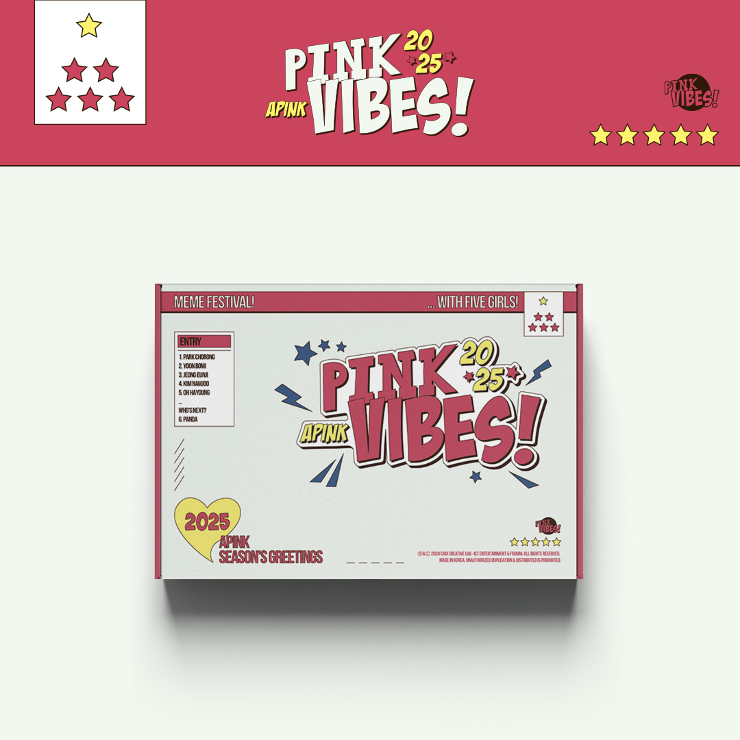 Apink_2011's tweet photo. [#에이핑크]
2025 Apink Season’s Greetings [#PinkVibes] OPEN♥

📆 예약판매: 11/08(금) 3PM ~ 11/17(일) 11:59PM (KST)
🔗 구매처: https://t.co/vH8Yyu6mYj

#Apink https://t.co/wPHQAcjck8