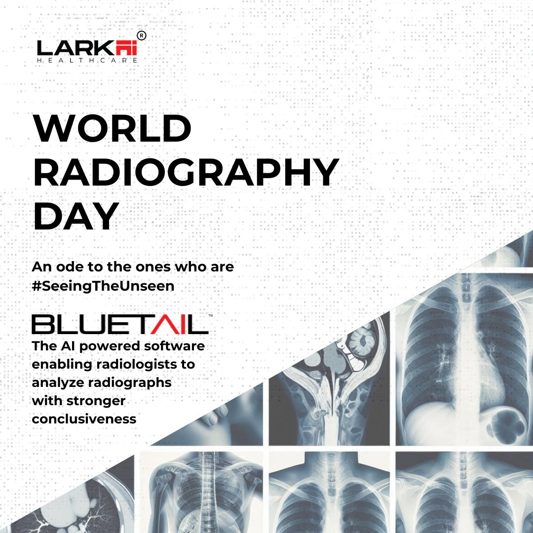 On this #worldradiographyday , Larkai Healthcare honors the incredible work of radiographers and their ability of #SeeingTheUnseen.
We’re committed to revolutionizing medical imaging. #Bluetail is designed for precision on every pixel.

#ArtificialIntelligence #MedTech