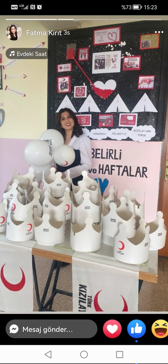 Türkiye'nin en büyük insani yardım kuruluşu Türk Kızılay Haftasını okulumuzda çeşitli etkinliklerle kutladık.