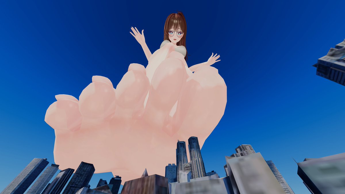 Just_a_Mocha's tweet photo. Hihi :> I took a few photos now that new trackers are here :3

I now should be able to do videos much better, since before tracking was kinda bleh

Can't wait for model 2.0 :>>> 💙☕️

#sizetwitter #giantess #SizeVRC #巨大娘 https://t.co/aHhTwfqvlt