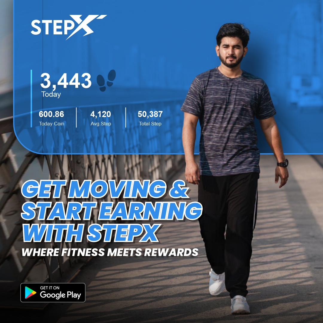 Stepxhealth's tweet image. Why just workout when you can earn? Stepx brings you rewards for every step you take!

#Stepx #GetMoving #StartEarning #MoveToEarn #FitnessRewards #EarnWhileYouMove #HealthGoals #StepRewards #EarnWithStepx #FitnessJourney #FitnessMotivation #EarnNow #StayFit
