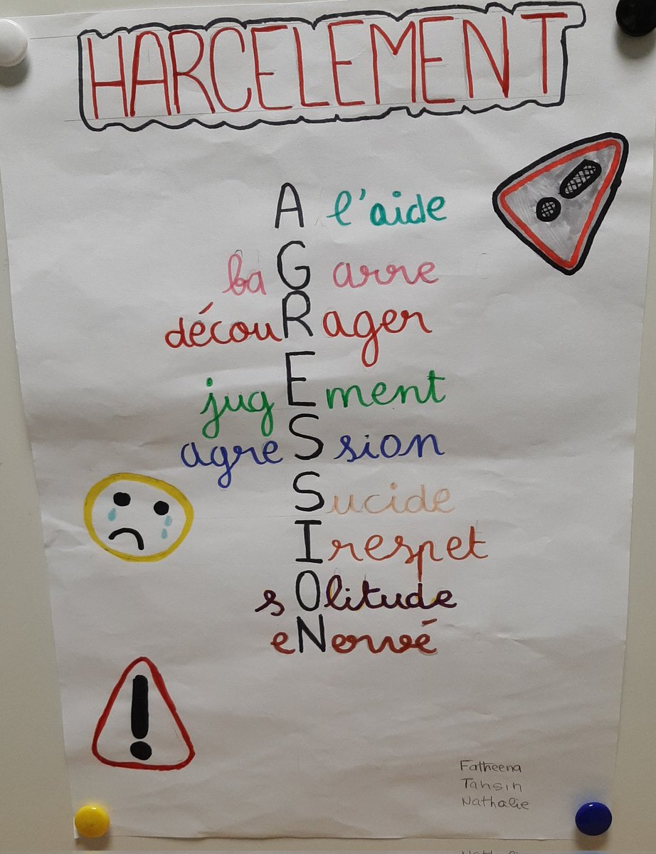 Non au Harcèlement 
✅ Escape game
✅ Jeux de l'oie
✅ groupe de parole sur la pause méridienne
✅ affiches
✅ animations des classes de 6ème