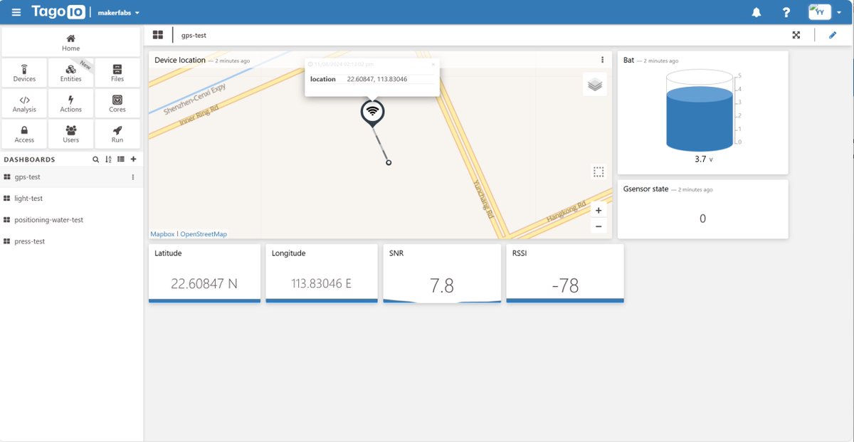 MakerfabsTech's tweet photo. 🌟Our AgroSense_GPS Tracker_PA1010D #lorawan #sensor help you keeps an eye on #GPS info and #vibration status in real time, and shows you where it is and how it's moving in #datacake or tagoio
For tracking the condition of your #ranch from a distance, look no further than it!😉 https://t.co/pOrTWNBEyV