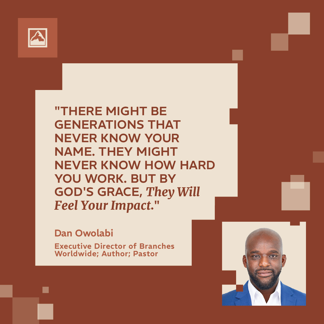 Dan Owalabi asks, "When you consider those impacted by your work, who does your influence impact most? Who is your legacy?" #GLSUg24 #LeadershipDevelopment