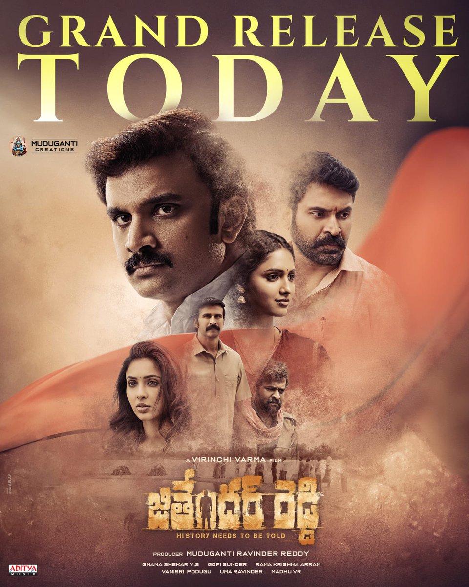 BA Raju's Team (@baraju_superhit) on Twitter photo 𝐇𝐈'𝐒'𝐓𝐎𝐑𝐘 Comes Alive On Big Screens🤩
#JithendarReddy 𝐆𝐫𝐚𝐧𝐝 𝐑𝐞𝐥𝐞𝐚𝐬𝐞 𝐓𝐨𝐝𝐚𝐲❤️🔥
Book ur tickets here ~ linktr.ee/JithendarReddy…
A Film By <a href="/virinchivarma/">Virinchi Varma</a>
<a href="/rakesh_varre/">Rakesh Varre</a> <a href="/IRiyaSuman/">Riya Suman</a> <a href="/GopiSundarOffl/">Gopi Sundar</a> <a href="/gnanashekarvs/">gnana shekar v s . ISC</a> <a href="/RavinderReddyIN/">Muduganti Ravinder Reddy</a> <a href="/Muduganti_Offl/">Muduganti Creations</a> <a href="/adityamusic/">Aditya Music</a> 𝐇𝐈'𝐒'𝐓𝐎𝐑𝐘 Comes Alive On Big Screens🤩
#JithendarReddy 𝐆𝐫𝐚𝐧𝐝 𝐑𝐞𝐥𝐞𝐚𝐬𝐞 𝐓𝐨𝐝𝐚𝐲❤️🔥
Book ur tickets here ~ linktr.ee/JithendarReddy…
A Film By <a href="/virinchivarma/">Virinchi Varma</a>
<a href="/rakesh_varre/">Rakesh Varre</a> <a href="/IRiyaSuman/">Riya Suman</a> <a href="/GopiSundarOffl/">Gopi Sundar</a> <a href="/gnanashekarvs/">gnana shekar v s . ISC</a> <a href="/RavinderReddyIN/">Muduganti Ravinder Reddy</a> <a href="/Muduganti_Offl/">Muduganti Creations</a> <a href="/adityamusic/">Aditya Music</a>