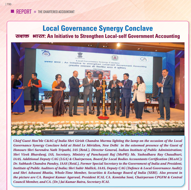 📖 Report of Local Governance Synergy Conclave published in Nov'24 issue of CA Journal!
Explore key discussions &amp; takeaways by clicking below:
👉 resource.cdn.icai.org/82676cajournal… #ICAI #CAJournal #ConclaveReport #AccountingReforms