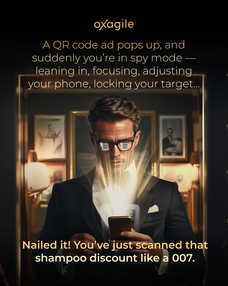 Oxagile's tweet image. Shoppable ads with QR codes on TV are the perfect excuse to test your reflexes or get a mini adrenaline rush: can you unlock your phone, open the camera, aim, and scan — all before the screen changes?

#shoppableads #qrcodemarketing #tvadvertising #interactiveads
