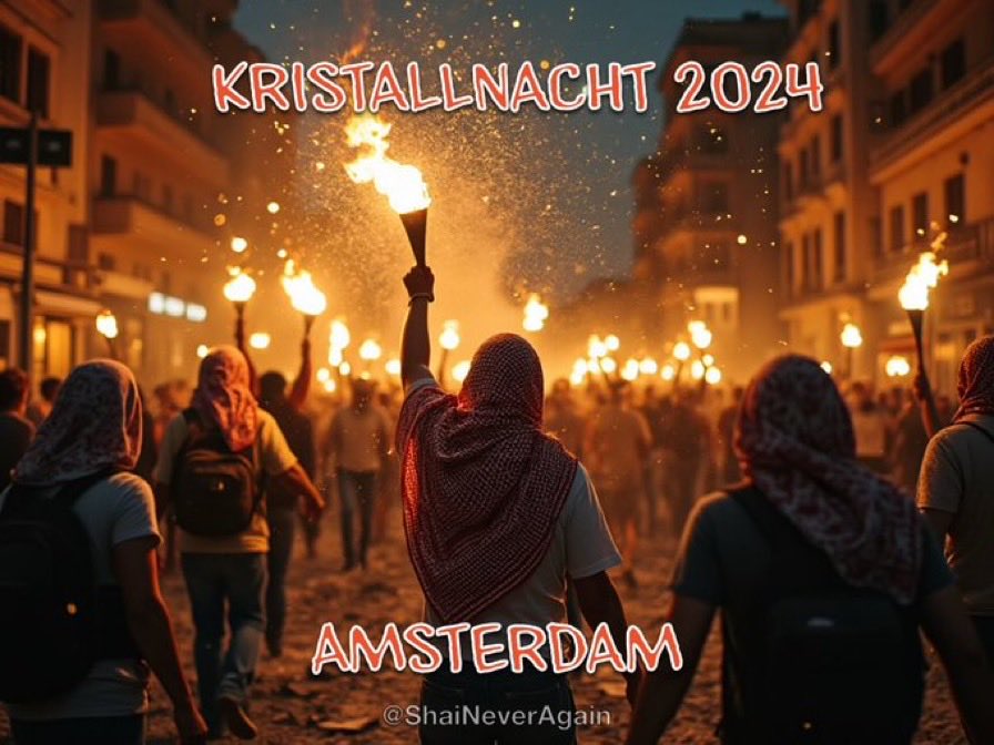 Vannacht waren het de Joden en binnenkort moeten wij zelf vluchten voor Islamitisch tuig. #kristallnacht #Amsterdam #Halsemaout