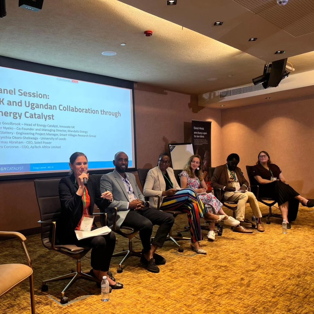 aptechsolar's tweet photo. Aptech Africa was incredibly proud to have our COO and Chairman of the Board speak at the recently held REC24 &amp; EXPO celebrating Energy Catalyst projects past and present.

#Energycatalyst #REC24Expo #RenewableEnergy #SustainableFuture #Innovateuk https://t.co/2nbDMEUasr