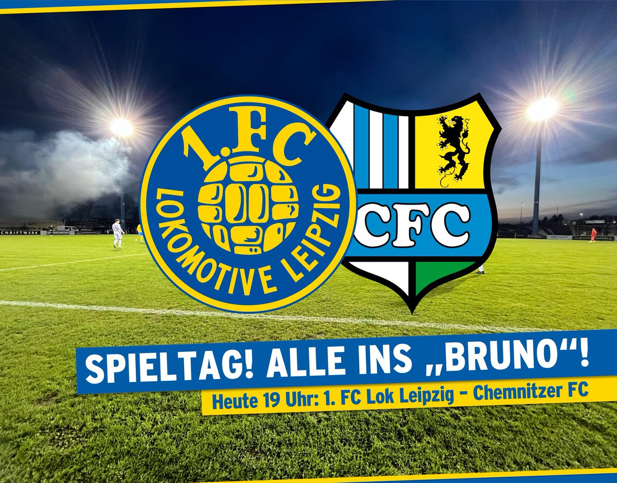 1fclokleipzig's tweet photo. SPIELTAG! ALLE INS "BRUNO"!💙💛

🏆: #Regionalliga Nordost
🆚: Chemnitzer FC
🏟️: Bruno-Plache-Stadion
🕐: 19 Uhr
📻: https://t.co/1BUQ3aKdDm
📱: https://t.co/s0AuwO64K8
📺: MDR - Sport im Osten
ℹ️: https://t.co/3G2tRczmSe
#️⃣: #LOKCFC

#fußballpur #leipzig #lokleipzig https://t.co/rj9JWOB4qz