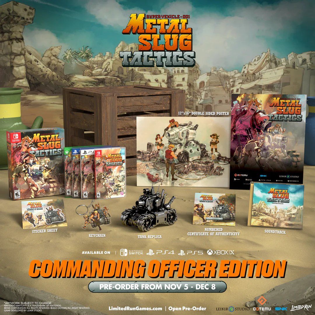 Metal Slug Tactics (Switch/PS5/PS4) First/Collector's/Deluxe Editions available for preorder at Pix'x Love buff.ly/3CknT14

LRG PS5/PS4/Xbox/Switch Standard/CE buff.ly/4h4STlQ #ad
