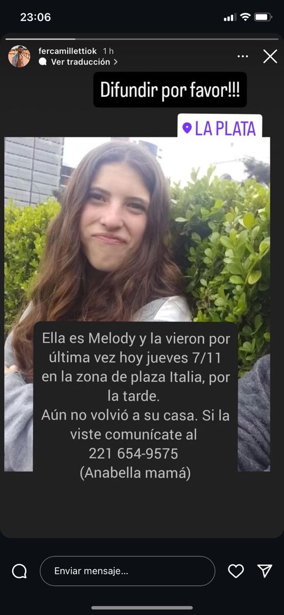 👤👉🏻 | #LaPlata | #SeBusca | #Busqueda |

🙏🏻SE AGRADECE SU DIFUSIÓN: Buscan intensamente a una joven de nuestra ciudad👇🏻