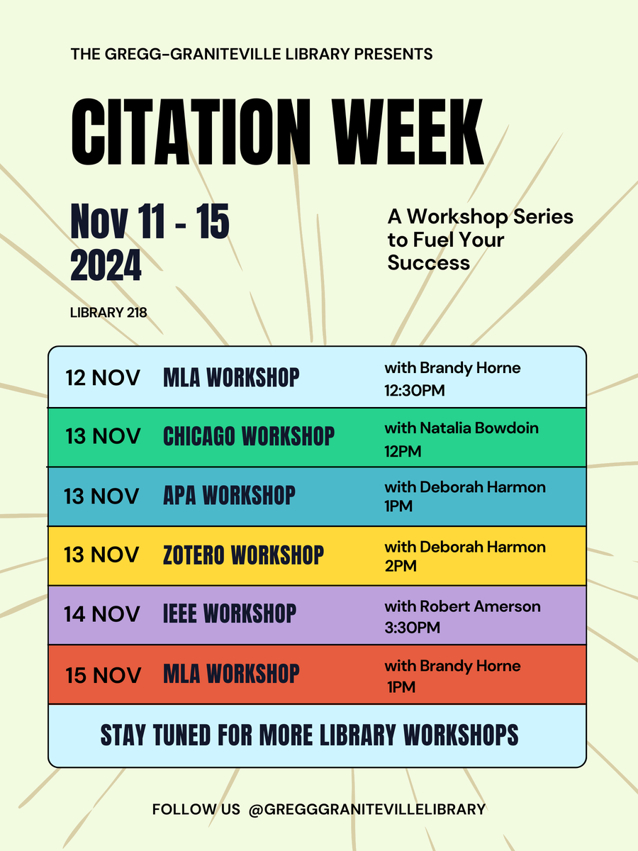 Come out to Citation Week!