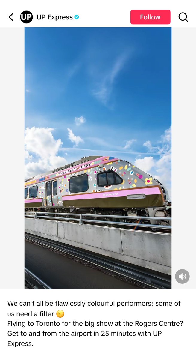 erastourticketz's tweet photo. TAYronto will never go out of style 🫶🏻 #TorontoTSTheErasTour @UPexpress https://t.co/aZAq3D0Wmf