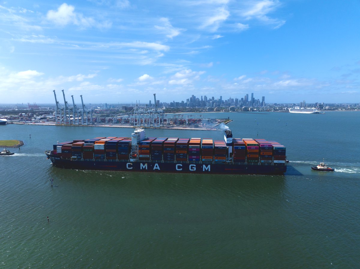 Reflecting on the record-breaking arrivals of the majestic  <a href="/cmacgm/">CMA CGM Group</a> Volga and Seaspan Breeze at Swanson Dock East in late October.

Port of Melbourne congratulates our tenant, <a href="/PatrickTerminal/">Patrick Terminals</a>, for welcoming two of the largest vessels to ever call at Swanson Dock East – an