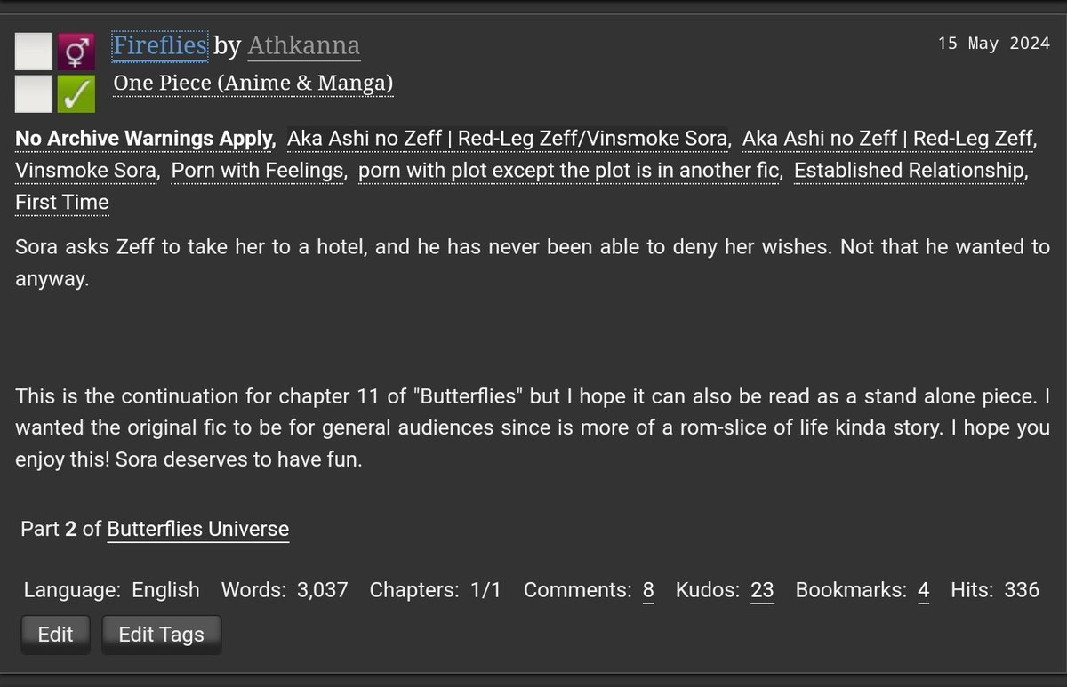 SKDJFKDSJ I forgot I wrote smut for Zeff and Sora once sdkjfdjsk
here, have it archiveofourown.org/works/55921444