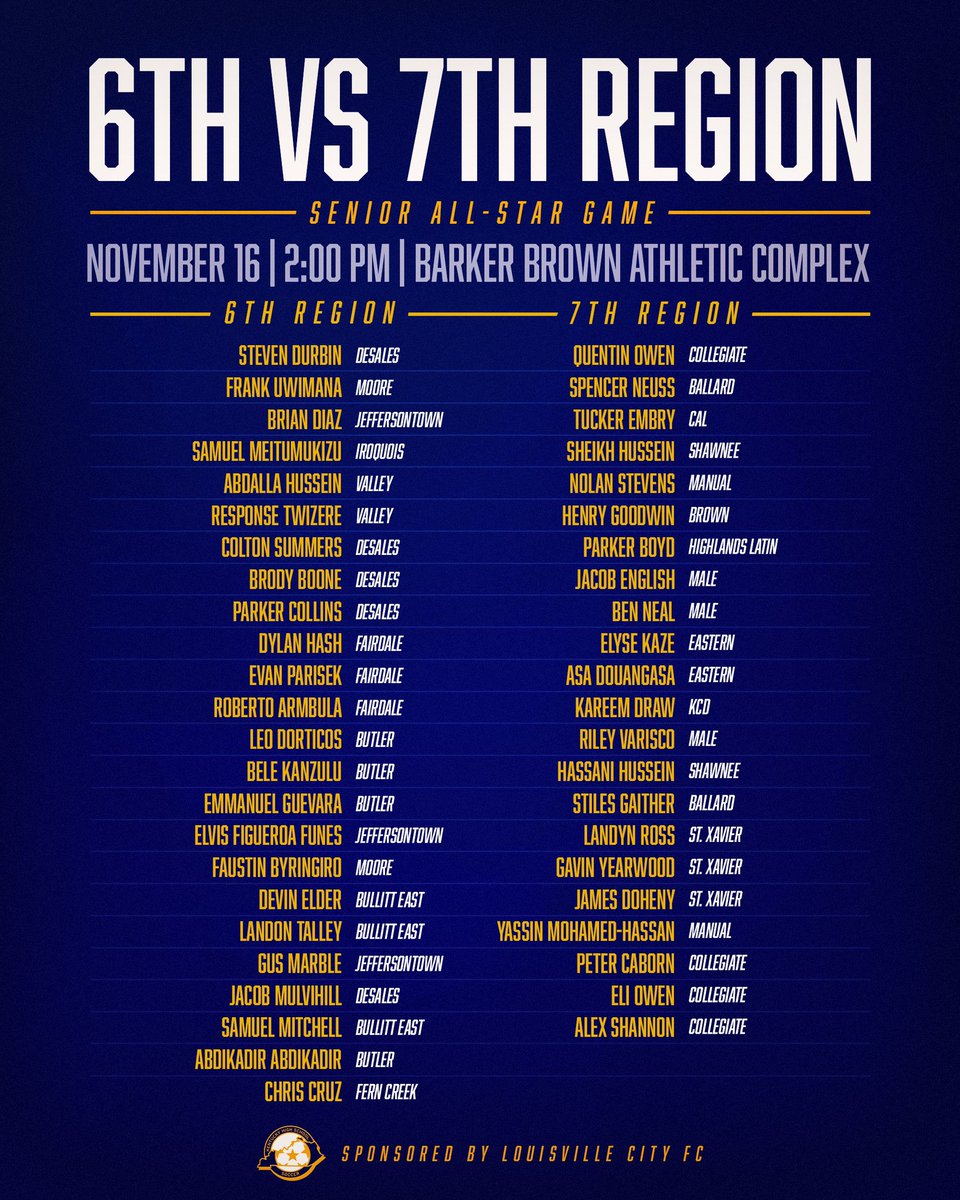 Updated roster. Come on out to Collegiate next Saturday!