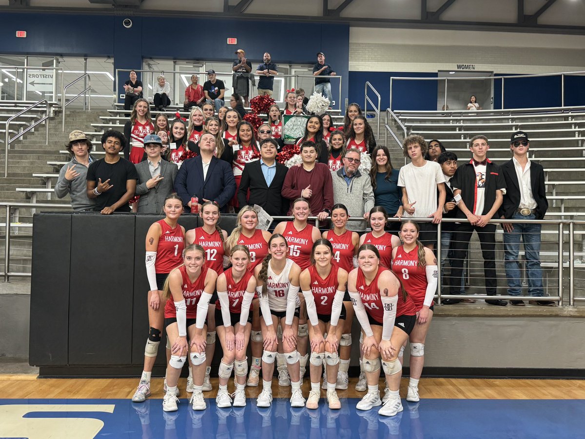 BrandonOSports's tweet photo. Rendi Seahorn with the kill. Harmony sweeps Troup (25-22, 25-22, 25-9) in the Class 3A Division II area round. The Lady Eagles advance to the Region II semifinals to face either Paradise or Bells. @etfinalscore @Go_HHS_Eagles @lnjsports https://t.co/sl0tXEiZtZ