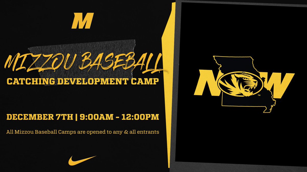 Catching Development Camp ‼️ 

Sign Up Now 🔗: bit.ly/4hAGxC3 

#MizzouNOW