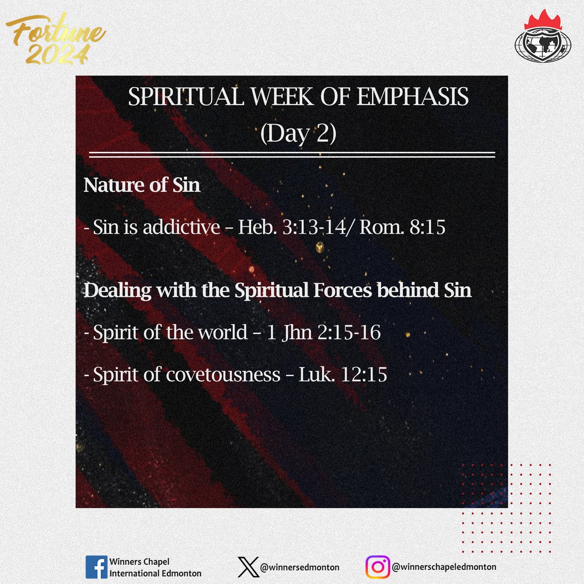 winnersedmonton's tweet photo. Beware of the spirit of covetousness; 

Every spirit of sin and taste for sin dies today by virtue of the communion.
 
#MidweekService #SpiritualWeekOfEmphasis #SpiritualWeek 
#CommunionService #winnerschapelinternational #lfcfamily #livingfaithchurchworldwide #WinnersEdmonton https://t.co/T7ukfjR3vD