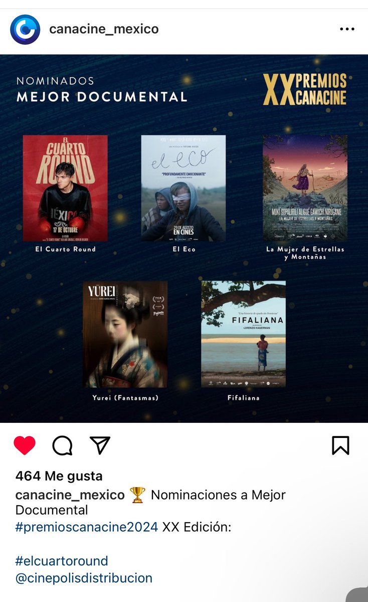 marimoo2610's tweet photo. Gente!!!!! El documental #elcuartoround esta nominado para mejor documental por @CANACINE !!  Vamos @elmarianaa , eres genial Patrón!! 💛💛💛💛 https://t.co/Gcfcp1o6gZ