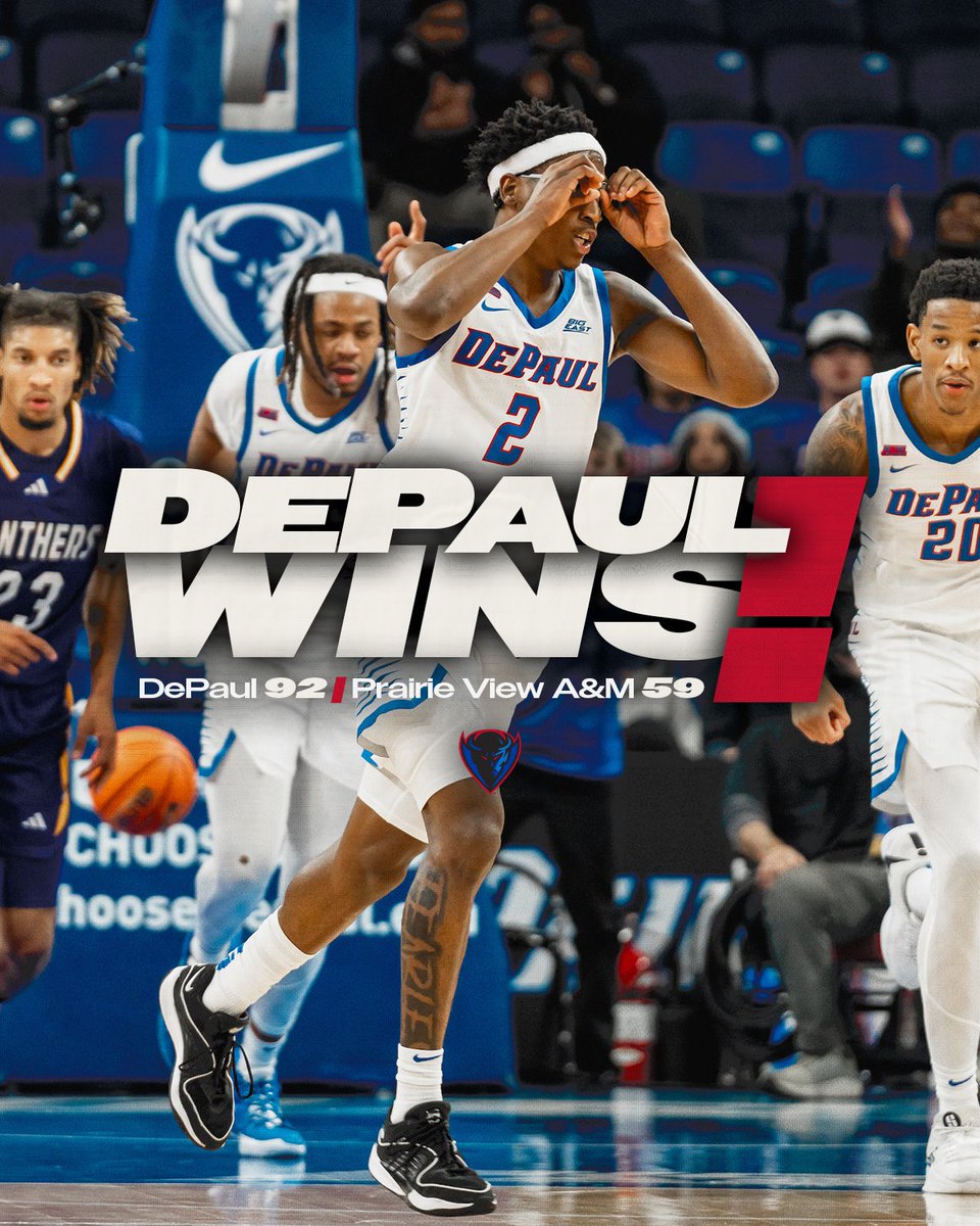 DePaulHoops's tweet photo. two greatest words there is....DEPAUL WINS! https://t.co/2y5HfEhyHy