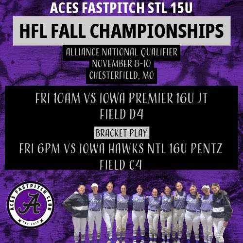 We are ready for the HFL Fall Championships starting tomorrow! Last tourney for the season, let’s go!!