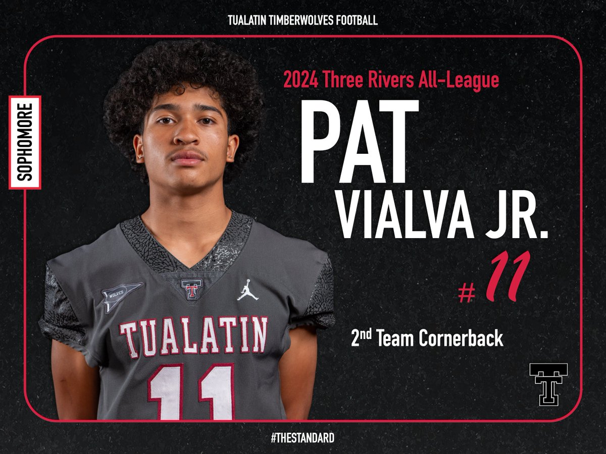 Tualatin Timberwolves Football (@tualatinhsfb) on Twitter photo 2024 Three Rivers League All-League Team
Pat Vialva Jr. <a href="/VialvaJr/">Pat Vialva jr</a>
2nd Team Cornerback
#TheStandard 2024 Three Rivers League All-League Team
Pat Vialva Jr. <a href="/VialvaJr/">Pat Vialva jr</a>
2nd Team Cornerback
#TheStandard