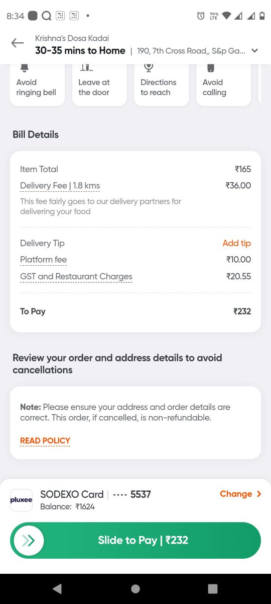 pvsivakumar's tweet photo. Difference between ios and android by @Swiggy @SwiggyCares. iOS delivery fee is ₹4/- higher. Why…? https://t.co/Xl4HNnxqoy