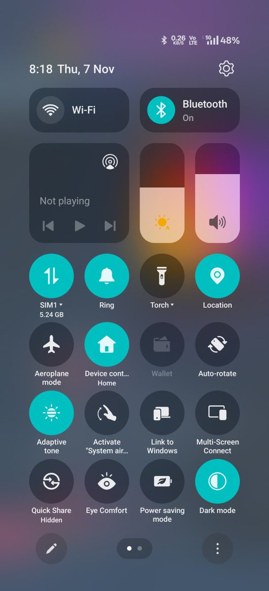 DragonTechNew1's tweet photo. Realme UI 6.0 notification panel in Realme GT 6 Indian Variant. 👀 #RealmeUi6 #ColorOS15 #oxygenexpress https://t.co/ApcmnOd7RR