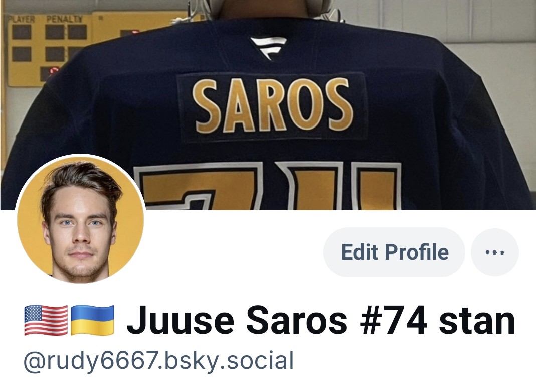 🇱🇷 🇺🇦 Juuse Saros #74 stan tweet media