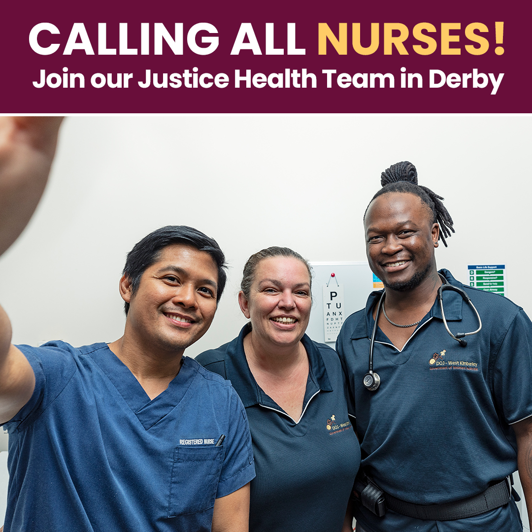 We're now hiring Clinical Nurses at West Kimberley Regional Prison. Apply now by visiting 
search.jobs.wa.gov.au/page.php?pageI…