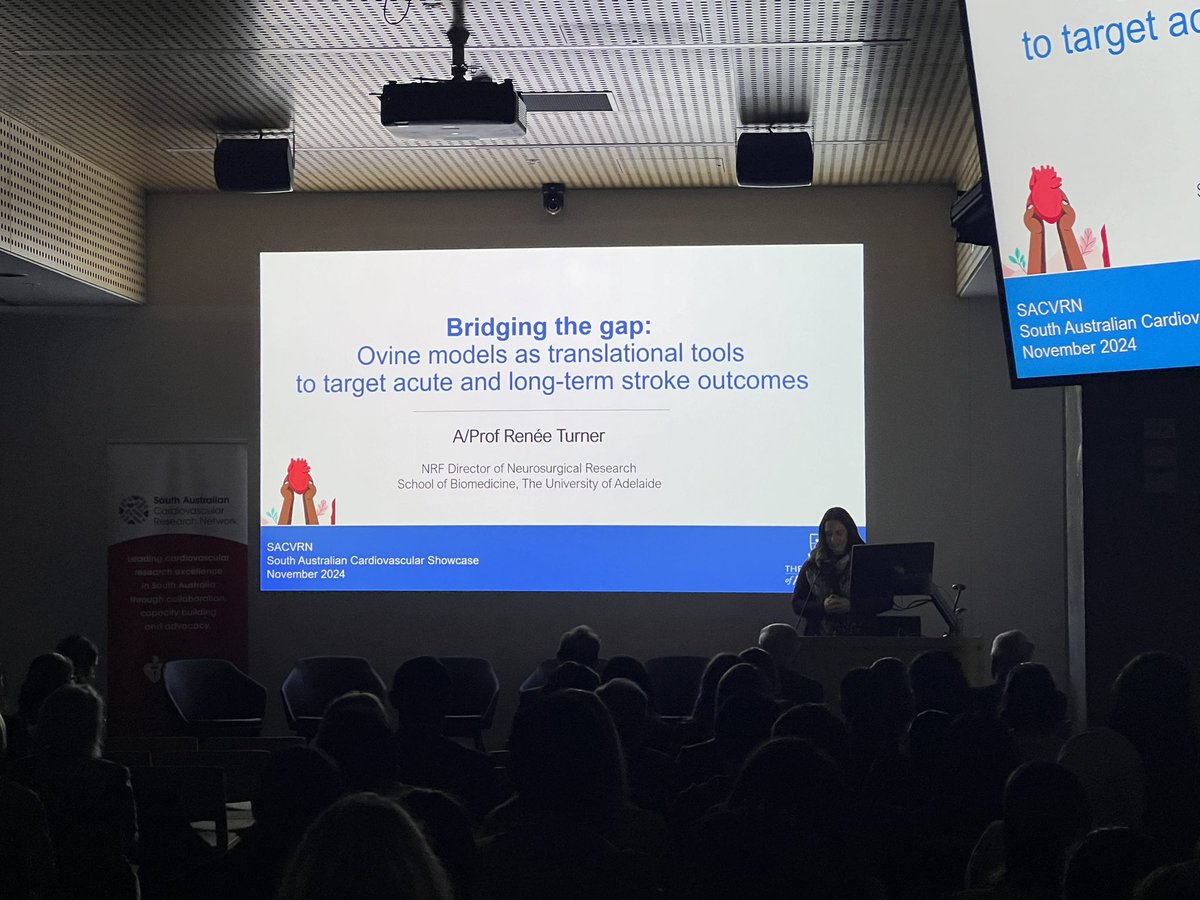 SACVRN's tweet image. SA boasts exceptional 🫀 and stroke researchers! Inspiring to hear from researchers that put SA on the map @Neuro_Nay @pj_rochester #sacvrn_award winners @beltrame_john and Dr Dot Dumuid @UniofAdelaide @UniversitySA #sacvrnshowcase2024