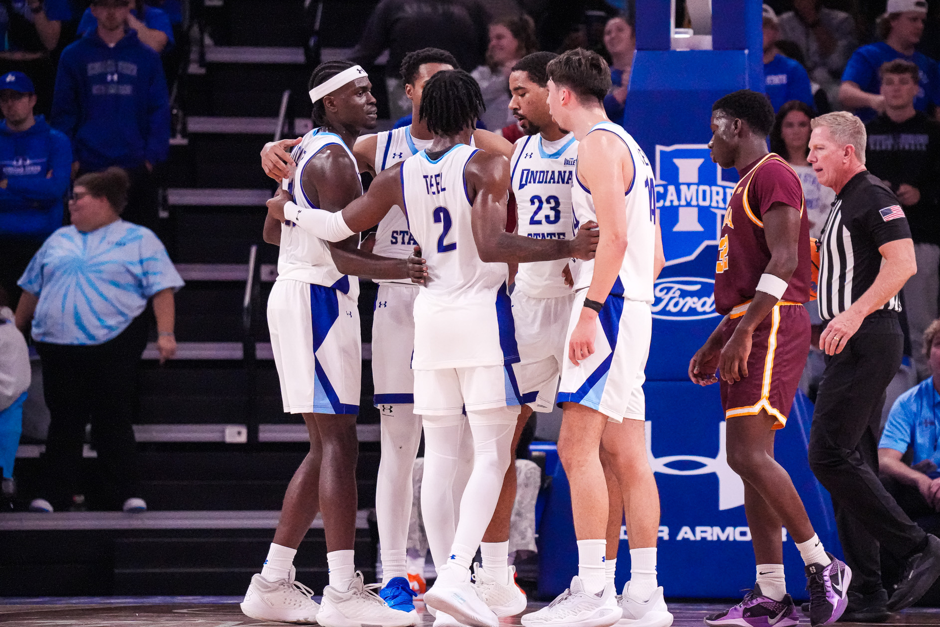 At the Indiana State Basketball Game, Richard Goodall’s powerful voice