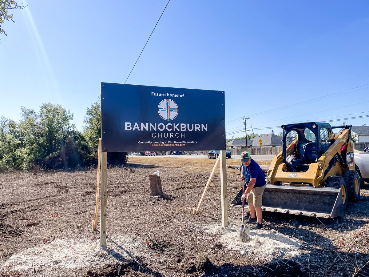 bannockburn's tweet photo. Installing our COMING SOON sign on the land of our future Buda-Kyle Campus! ๐๐ฝ๐๐พ
#budakyle #budatx #kyletx #budakylechurch #bannockburnchurch https://t.co/rHpZworBP6