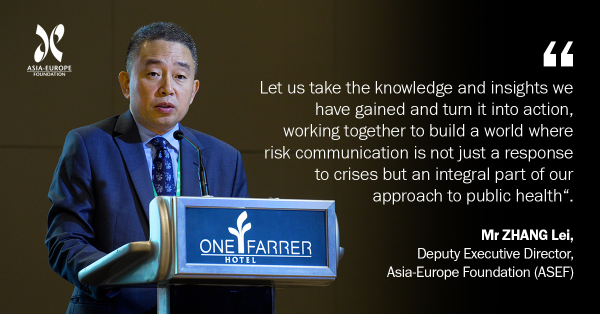 aseforg's tweet image. To open @ASEF_PHN&apos;s annual conference on #RiskComm4PHE, ASEF ED, Amb. Beata STOCZYŃSKA offered remarks. The event concluded with ASEF DED, Mr ZHANG Lei’s closing speech. ASEF is committed to contribute to #GlobalHealth through its thematic area of #PublicHealth. #WholeOfSociety