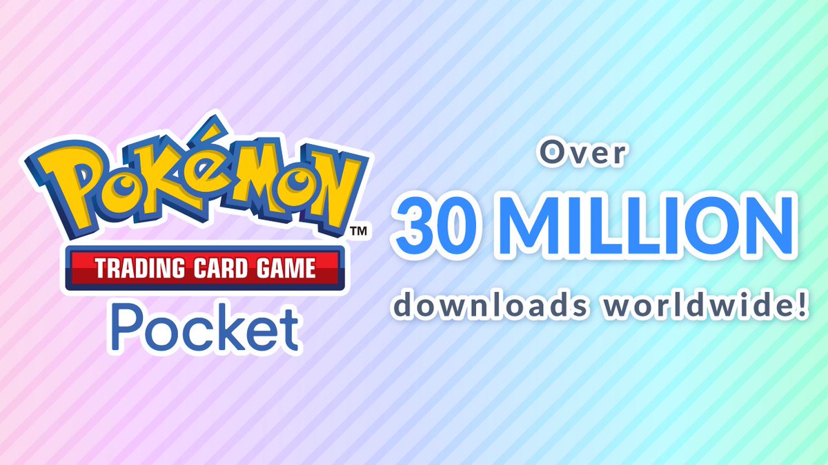 T-t-t-thirty million?! 🙌 How many packs have been opened, then?🤔 

On behalf of everyone working on the game and me, thank you for all your support! Seriously.

If you haven't downloaded it, try it and let us know what you think - pkmn.news/4frBqlZ