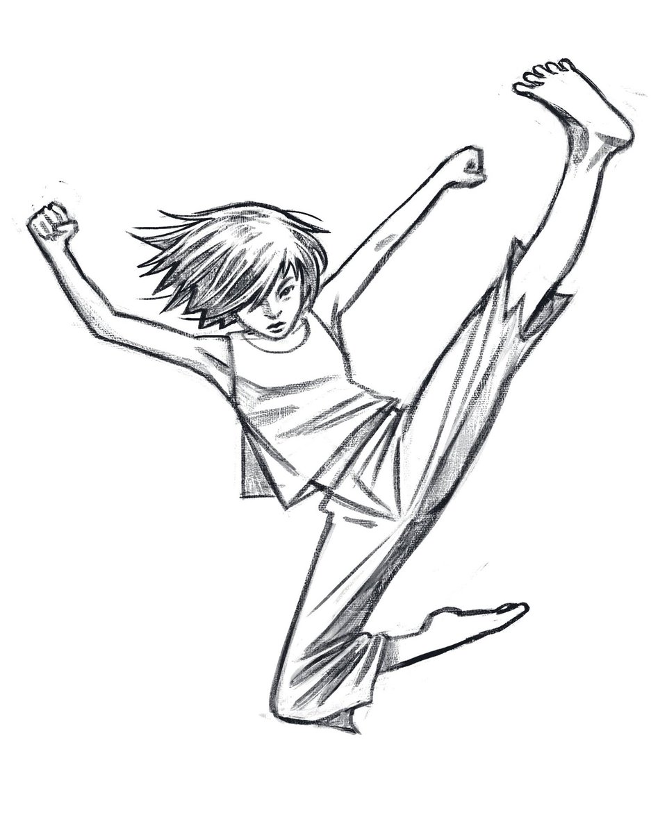 Anime Running Pose Side View
