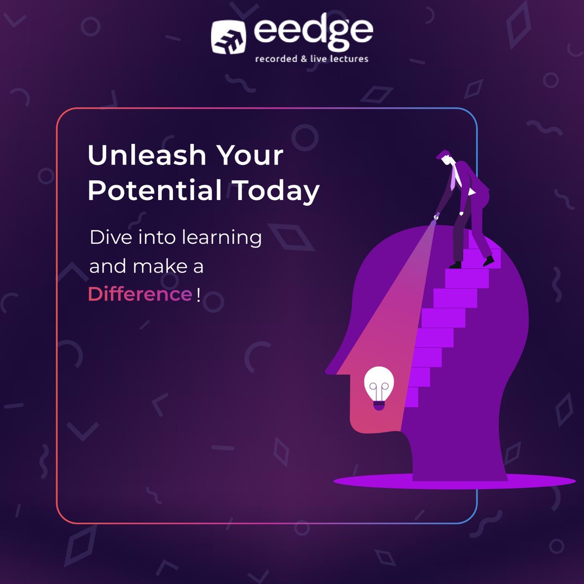 EedgeI39201's tweet image. Unlock your true potential—embrace learning and create the impact you’ve always wanted! Start today, shape tomorrow.

#eedge #eedgeeducation #LearnerSupport #Physics #Chemistry #Mathematics #Biology #signupnow #signupforfree #PersonalDevelopment #LifelongLearning #GrowthMindset