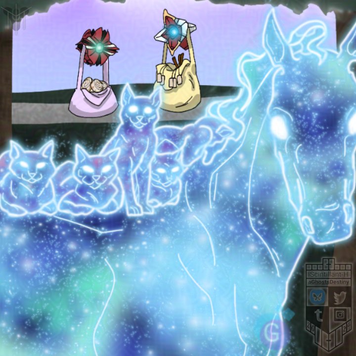 aGhostsDestiny's tweet photo. The buddy team coming in with tea, cinnamon sticks, rolls, &amp; snuggles for the hard times 🫂💚💙

#Destiny2Art #Glint #Sundance #starhorse #starcat #ScintHArt https://t.co/8rKrjKqjTO