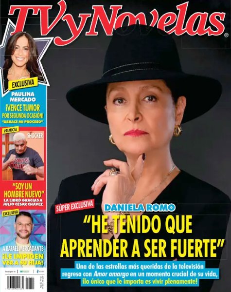 DanielaRomoAR's tweet photo. Los compartimos algo de la nota a Daniela en TvyNovelas de octubre de 2024. No se pierdan Amor Amargo, lunes a viernes por @Canal_Estrellas https://t.co/VEScmnxvmf