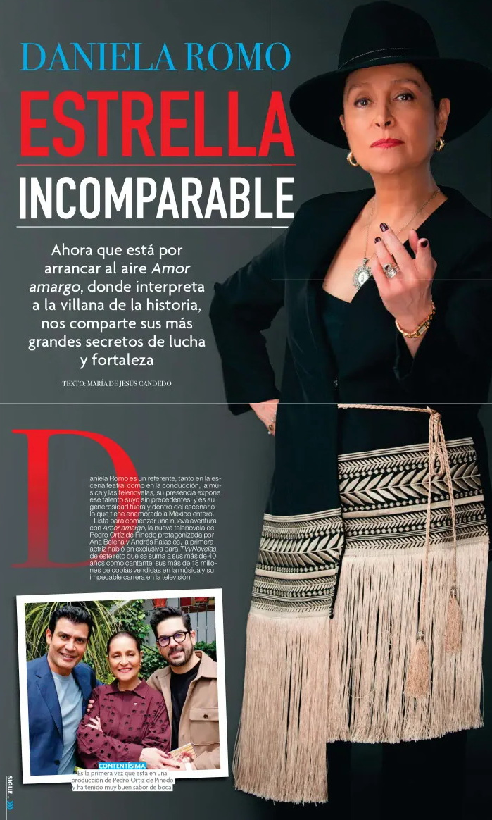 Los compartimos algo de la nota a Daniela en TvyNovelas de octubre de 2024. No se pierdan Amor Amargo, lunes a viernes por <a href="/Canal_Estrellas/">Las Estrellas</a>