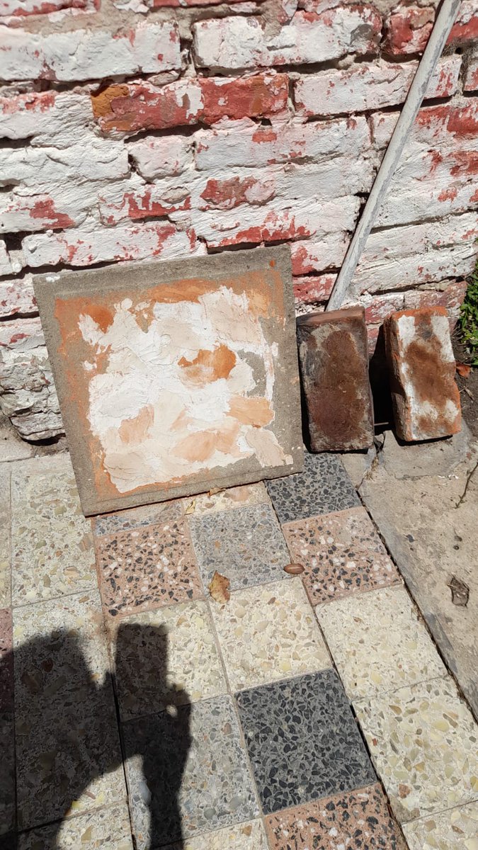 This weird anonymous English speaking version of me says GN

Painting with botanical binder made with Opuntia cactaceae
After the rain the paint didnt come off